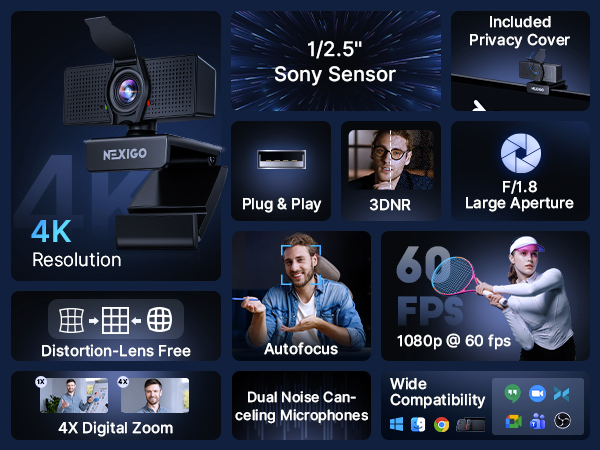 A Collection of Selling Points for the N60 Pro 4K Streaming Webcam