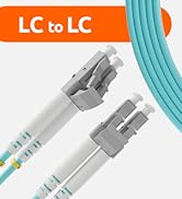 BEYONDTECH LC to LC Fiber Patch Cable Multimode Duplex - 2m (6.56ft) - 50/125um OM3 10G LSZH Pure...