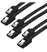 XANHAM 3-Pack 18 Inch SATA Cable, SATA III Cable 6Gbps Straight 180-180 Degree for SATA HDD, SSD,...