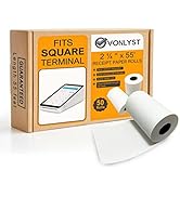 Vonlyst Receipt Paper Roll for Square Terminal Credit Card Machine (50 rolls)