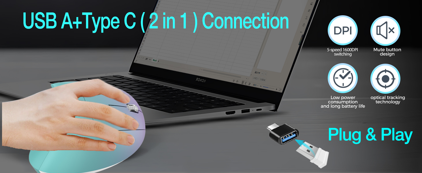 ergonomic wireless mouse