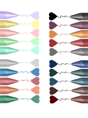 colored gel pens