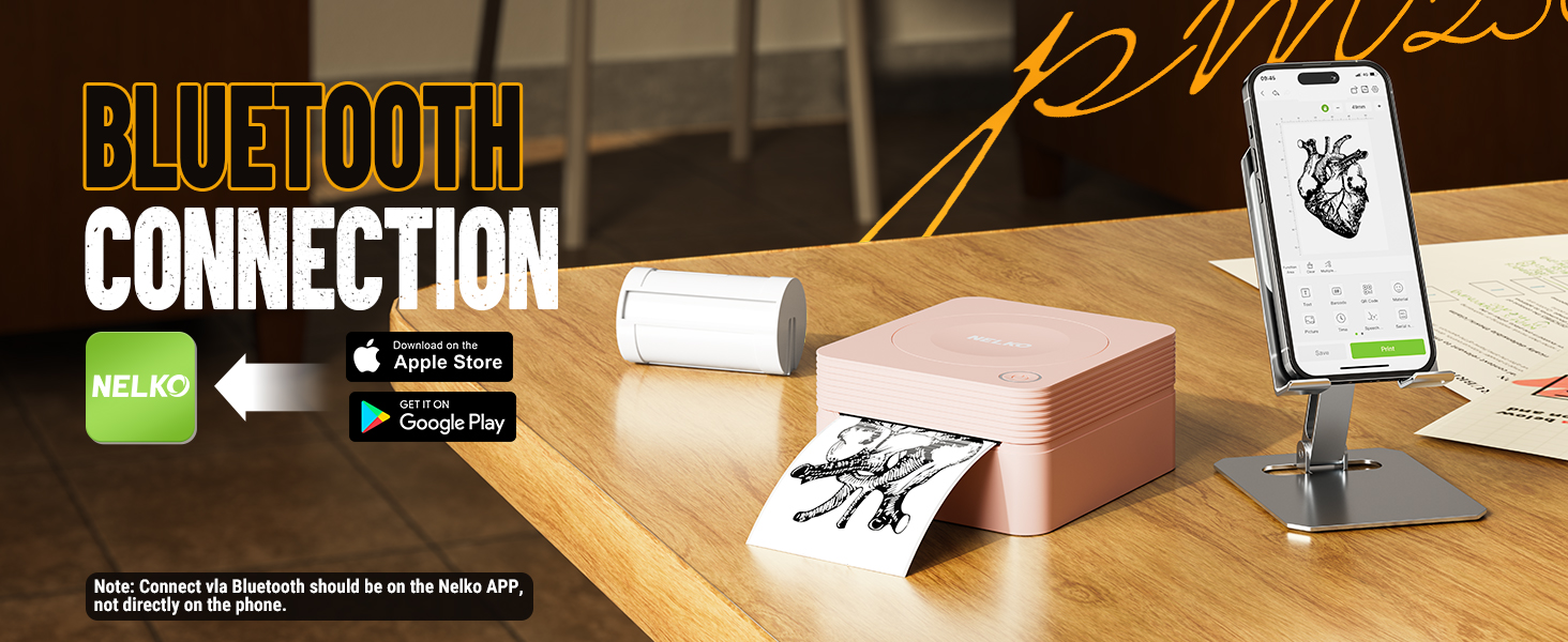 sticker printer mini printer Nelko sticker printer PM230 Bluetooth sticker printer print pods