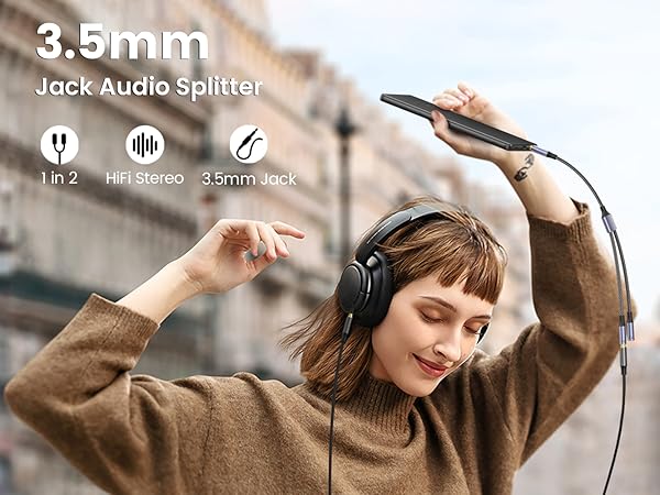 MOSWAG Headphone Splitter 3.5mm