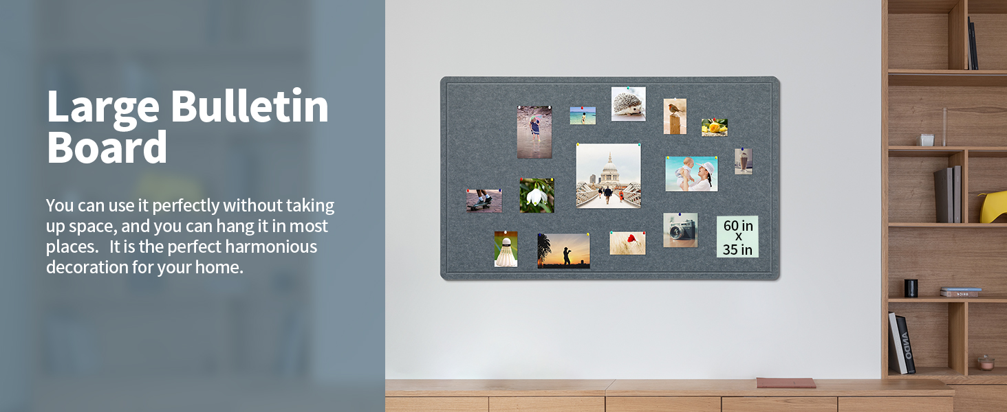 large bulletin board Large felt Bulletin Board