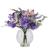 Artificial Lavender Bouquet in Glass