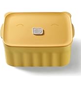 BUYDEEM Ceramic Food Storage Container with Airtight Lid, 28 oz Bento Lunch with Airlock Lid, Sta...