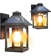 2 Pack Solar Wall Lanterns Outdoor with 3 Modes, CYHKEE Wireless Dusk to Dawn Motion Sensor LED S...