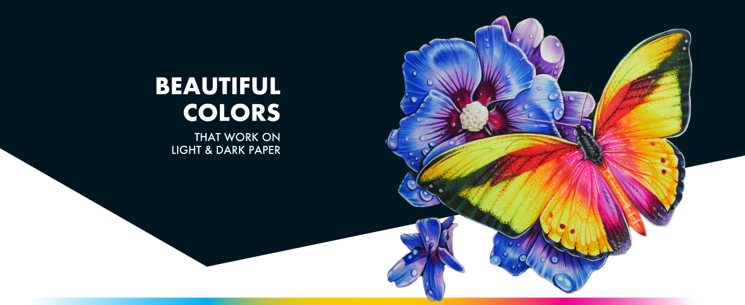 beautiful colors light dark paper versatile sustainable reusable wooden butterfly flower vivid