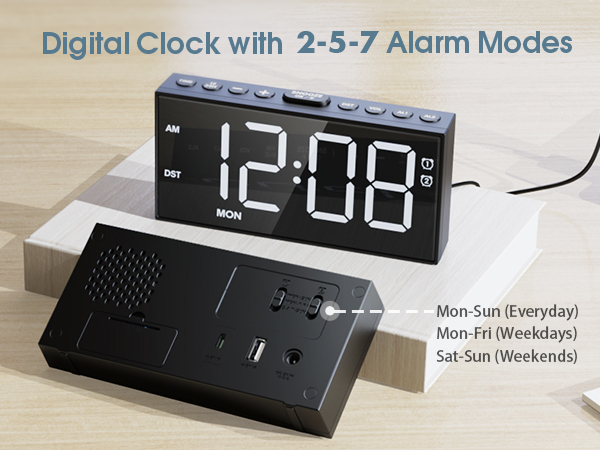 alarm clock with weekday mode