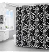 LLSCL Fabric Shower Curtain Liner with Magnets, Waterproof Hotel Quality, 72 x 72 Machine Washable