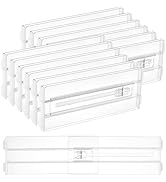 Vtopmart 12 Pack Drawer Dividers for Clothes, 4" High 10.2"-16.5" Adjustable Expandable Dresser D...