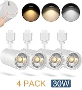 VANoopee 3-Color 30W H Track Lighting Heads Dimmable No Flicker Bright LED Track Lighting Fixture...