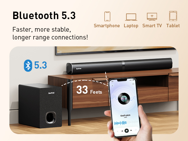 Supports Bluetooth 5.3 connections