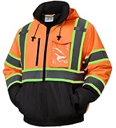 SRsafety High Visibility Safety Jacket,Reflective Waterproof Jacket with Black bottom,Constructio...