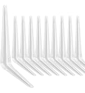 Shelf Bracket 12×10 in, 10 PCS White Shelving Brackets, L Brackets for Shelves Shelf Install, Boo...