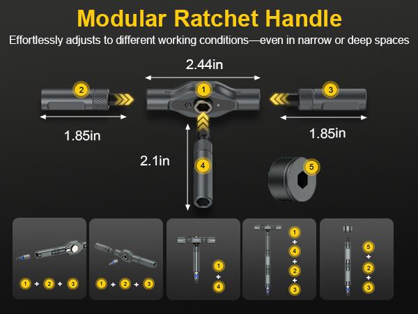 magnetic ratchet screwdriver set