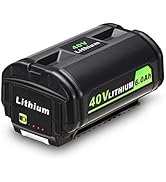 KUNLUN 40V 6.0Ah Battery for Ryobi 40V Battery, High Capacity 40-Volt Lithium Battery for RYOBI O...