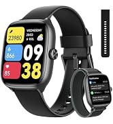 Woneligo Smart Watch for Men Women Android &amp; iPhone [40mm 3 Bands, Deep Black]