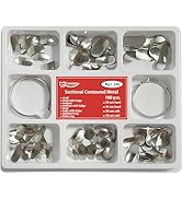 100 Pieces Stainless Steel Sectional Contoured Metal Dental Matrices Kit with Ledges, 0.035mm Thi...
