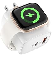 Portable Charger for Apple Watch, Dual Port Wall Charger Power Block, 3 in 1 iWatch Magnetic Wire...