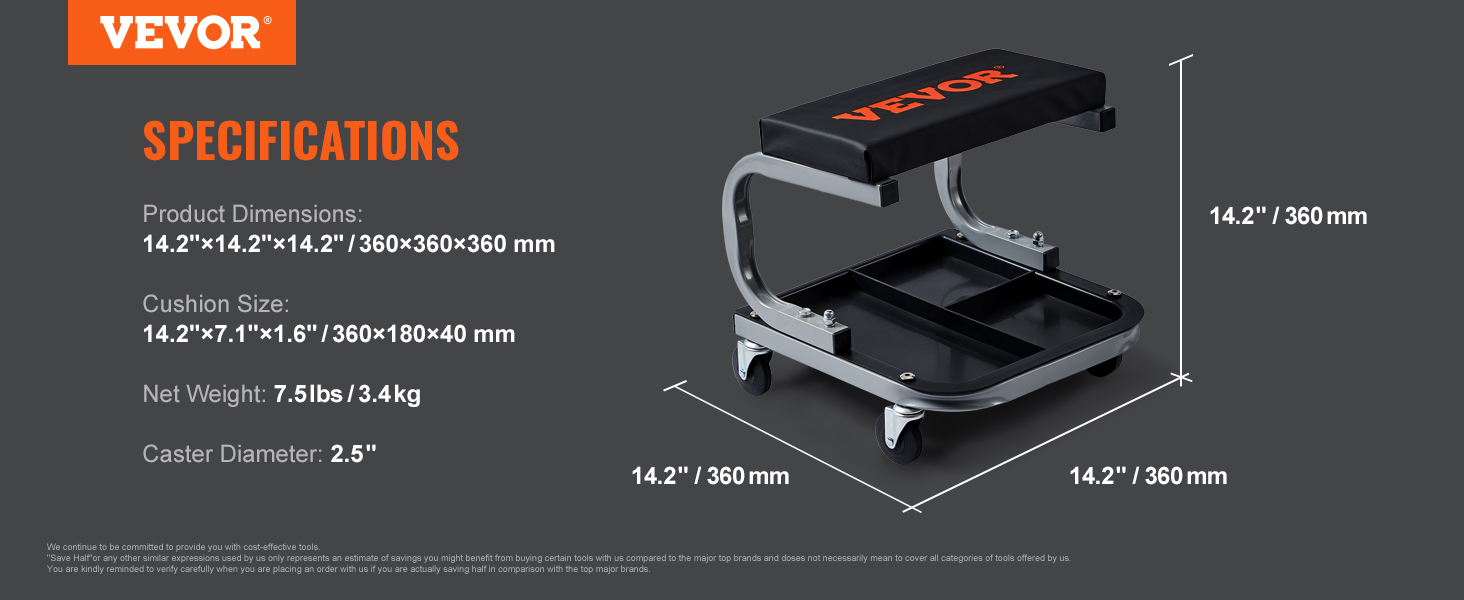 mechanic roller seat
