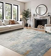 Joydeco 5x7 Area Rugs for Living Room, Non-Slip Modern Abstract Soft Washable Rug, Low Pile Carpe...