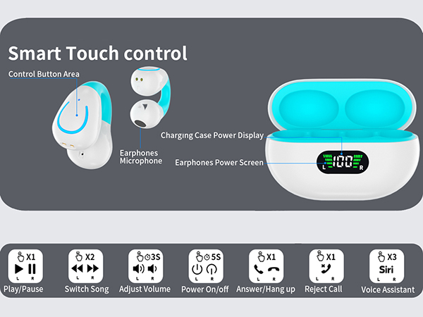 Open Ear Headphones,True Wireless Bluetooth 5.3 Lightweight Comfort Bone Conduction Clip On Earbuds