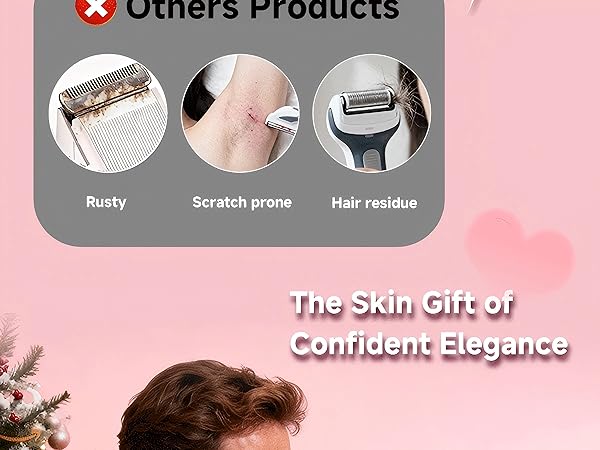Bikini Trimmer for Women,Shaver with Dual Heads for Body Pubic Hair