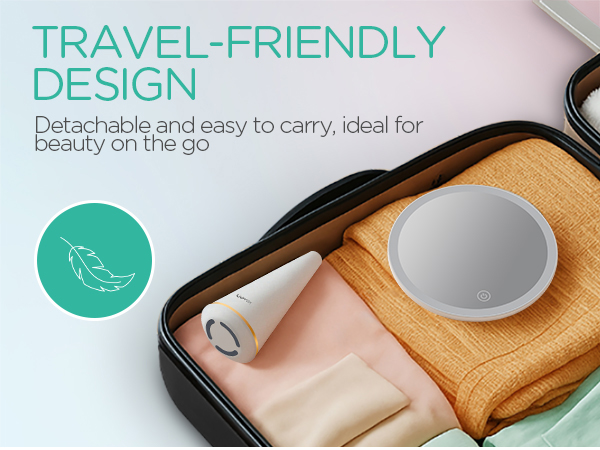 portable makeup mirror with lightrechargeable makeup mirror