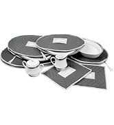 American Dream Grey Microfiber China Accessory Cleaning Cloth Set – 6 Piece Soft &amp; Lint-Free Kitc...