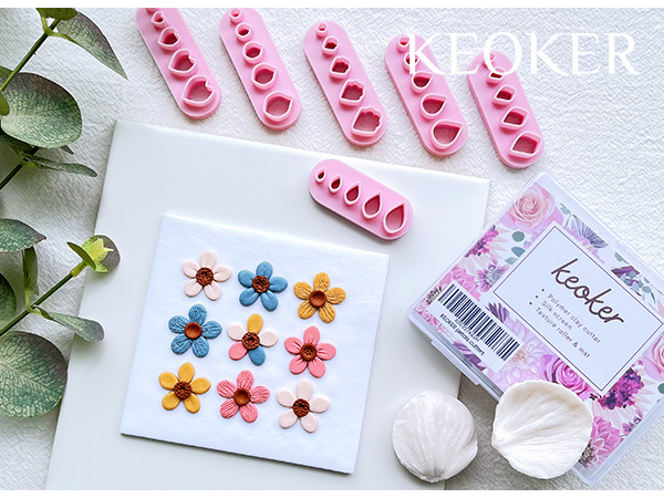 petals polymer clay cutters