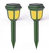 Solar-Energy Mouse Repellent with Screw-Shape Stakes Outdoor, Waterproof Solar Ultrasonic Mole Re...