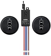Meskliu Wireless Lights Switch Kit,AC 110V/120V/220V/240V Mini Wireless Remote Switch,10A Relay R...