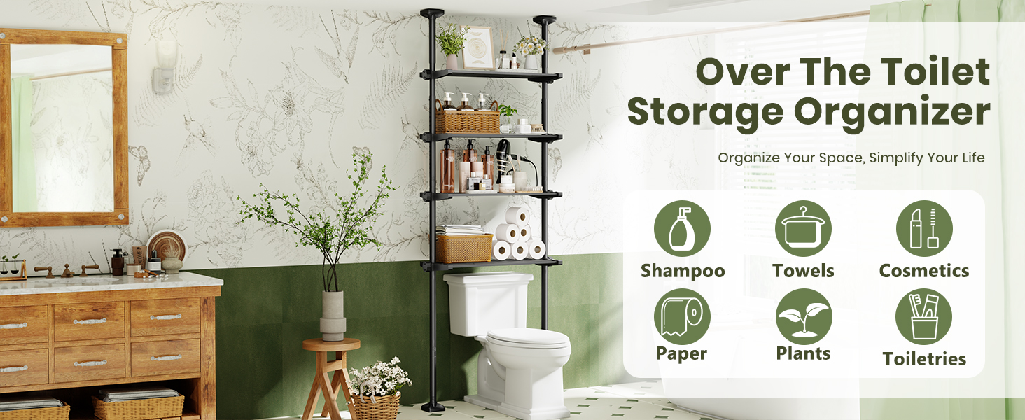 Over The Toilet Storage organizer Organize Your Space, simplify Your Life