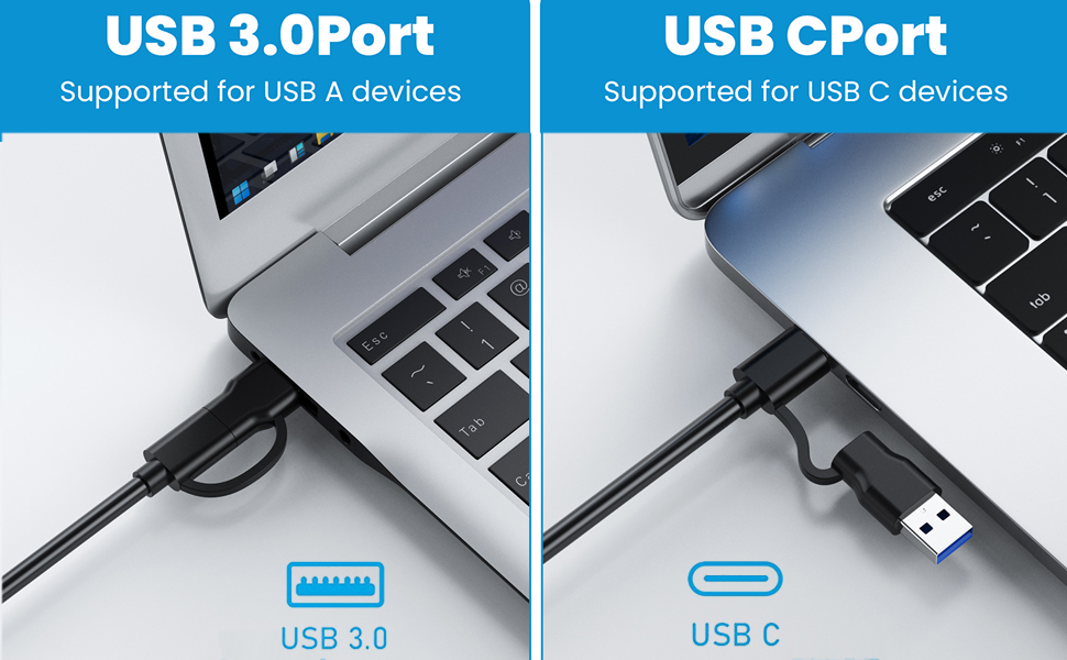 ide hard drive converter 2-IN-1 (USB+USB-C port)designed