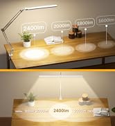 SKYLEO Led Desk Lamp for Home Office - 2400LM Ultra Bright Desk Light -Eye Caring Desk Lamp with ...