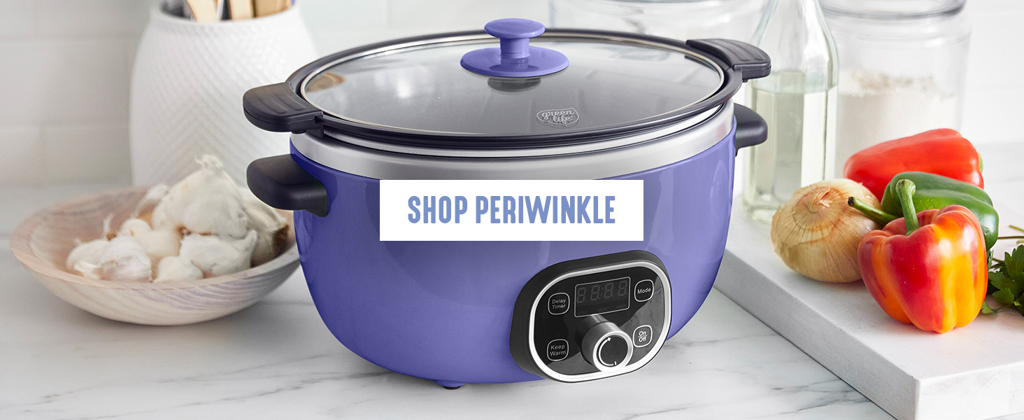 GreenLife, Ceramic Nonstick, PFAS-Free, Non-Toxic, Slow Cooker, Wood, Electrics