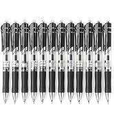 Bribobo Gel Pens Fine Point Smooth Writing Pens, Retractable Black Ink Pens for School Office Sup...