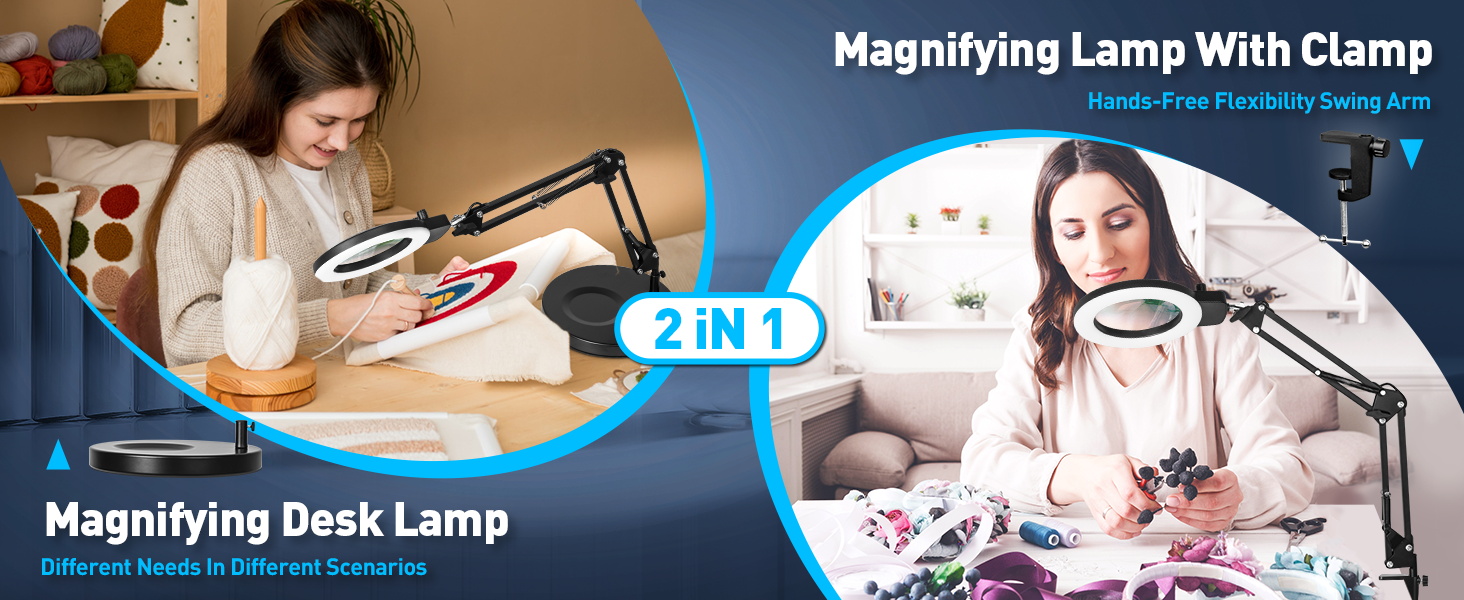 magnifying glasses with light for close work,workbench,esthetician,magnifier with light hands free