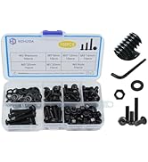WZHUIDA M5 x 8/12/16/20/25mm 150PCS Button Head Screws, M5 Hex Socket Cap Machine Screws Bolts, W...