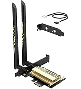 WAVLINK 2024 New AX5400M WiFi 6E PCIe Network Card, Tri-Band Intel AX210 Wireless Adapter with Bl...