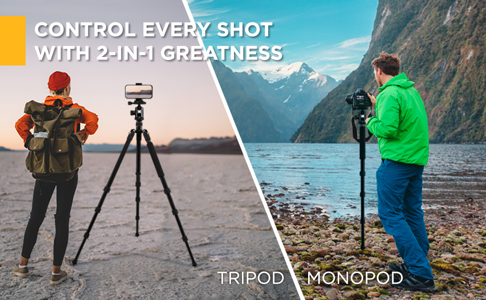 Kodak Photo gear 63 tripod monopod with ball head 360 Bluetooth remote