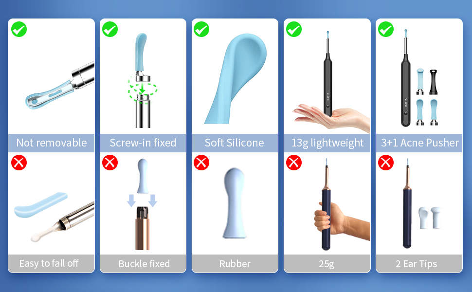 ear wax remover ear cleaning kit ear camera wax removal ear scoop otoscope 