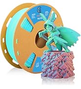 Goto Guard Matte Tri Color PLA Filament, Matte Rainbow 3D Printing PLA Filament 1.75mm, Multicolo...