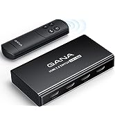 HDMI Switch 3 in 1 Out 4K@60Hz, GANA HDMI Splitter Switcher with Remote, Aluminum HDMI 2.0 Switch...