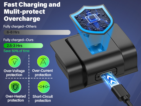 Xbox battery packs rechargeable battery for xbox one series s x controllers