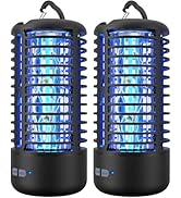Rechargeable Bug Zapper (2 Pack), Portable Electric Mosquito Killer for Indoor &amp; Outdoor Fly Trap...