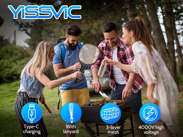 YISSVIC Electric Fly Swatter 4000V Bug Zapper
