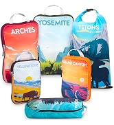 Compression Packing Cubes for Travel, 6-Piece Lightweight Packing Cubes Set for Carry-On Luggage ...